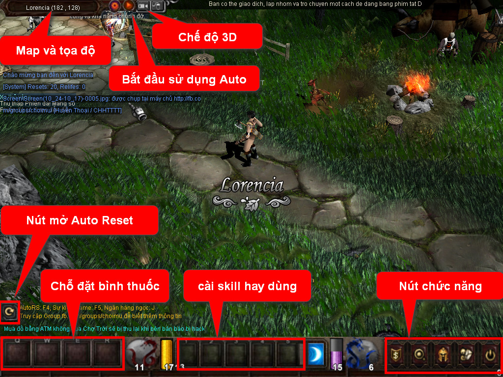 Chức năng chính của Game MU Nam Bắc Chức năng chính của Game MU Nam Bắc